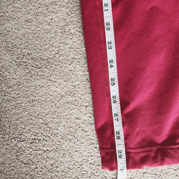 Lululemon Stillness Red Pants Wide Baggy Joggers Sweats Roll Down Waist Size 8 - Picture 12 of 16